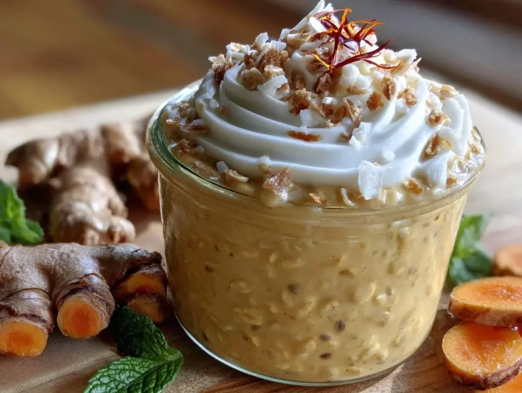 golden milk overnight oats - featured image