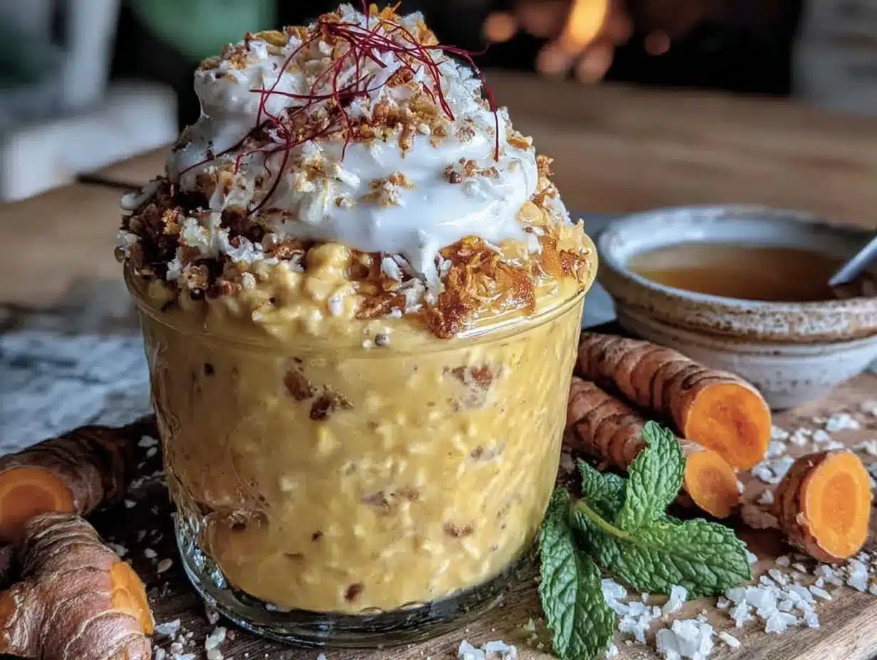 golden milk overnight oats preparation steps