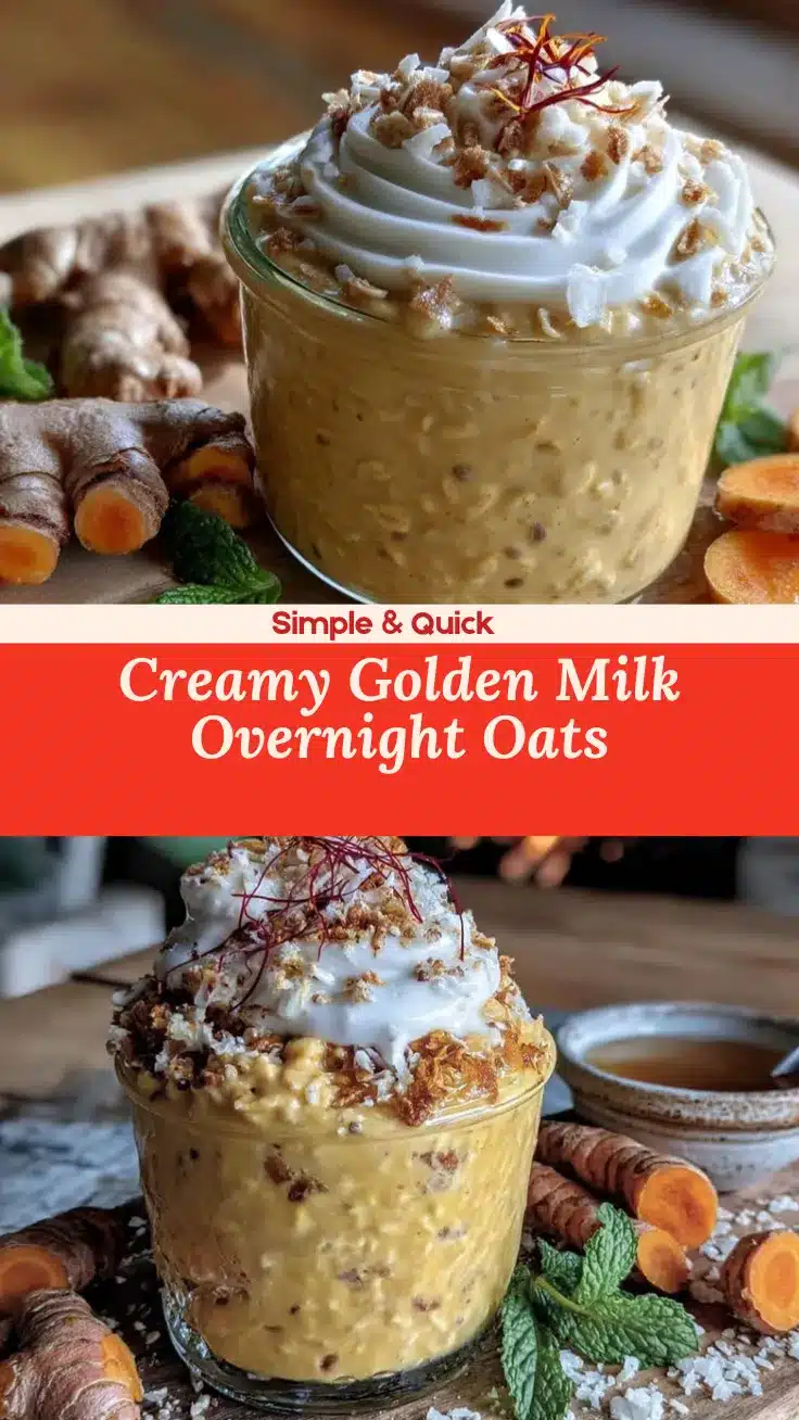 golden milk overnight oats recipe