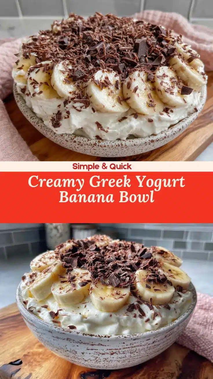greek yogurt bowl with banana and dark chocolate recipe