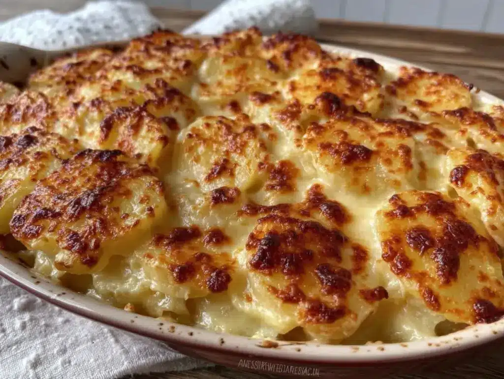 ham and cheese scalloped potatoes - featured image