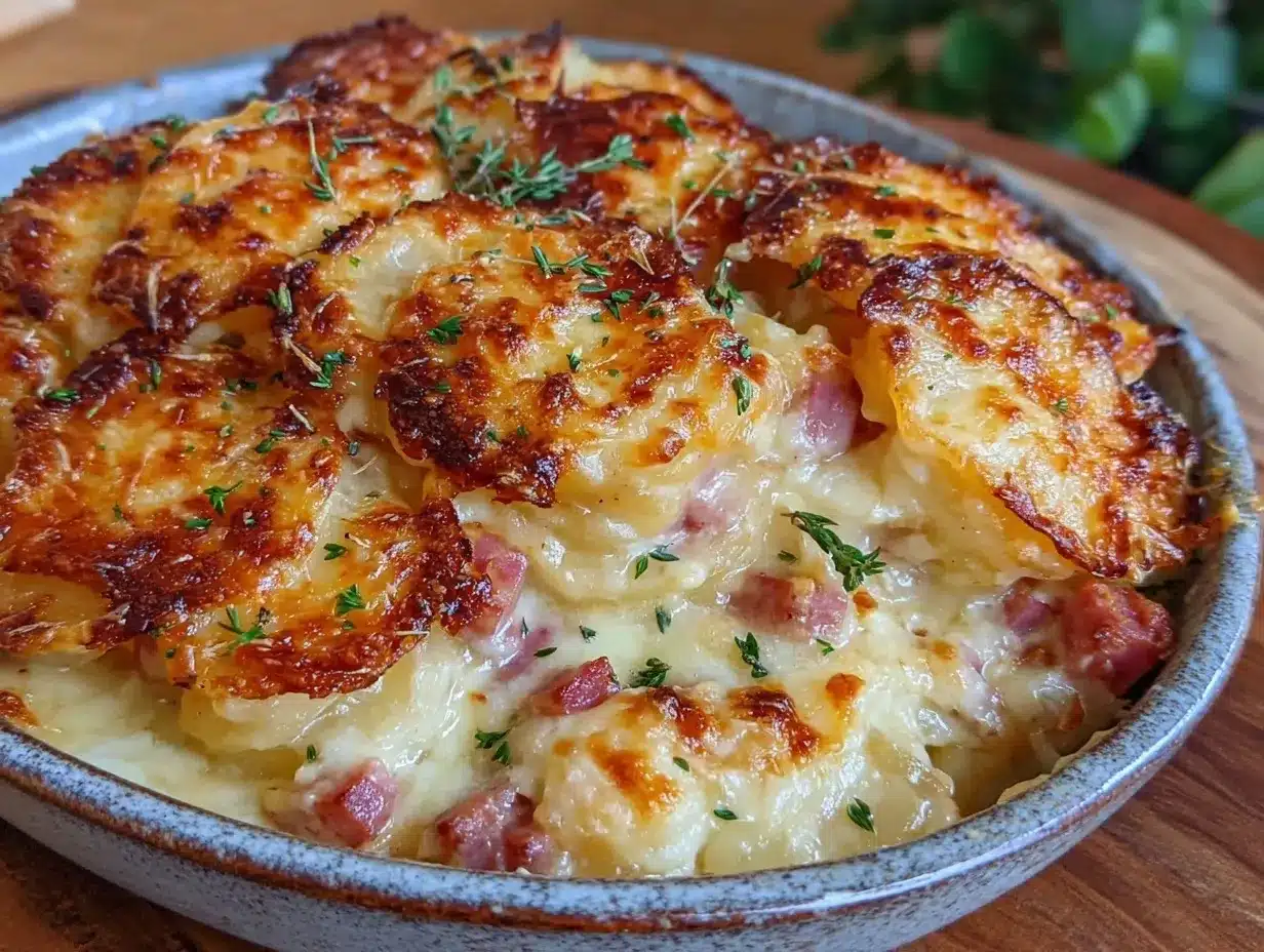 ham and cheese scalloped potatoes preparation steps