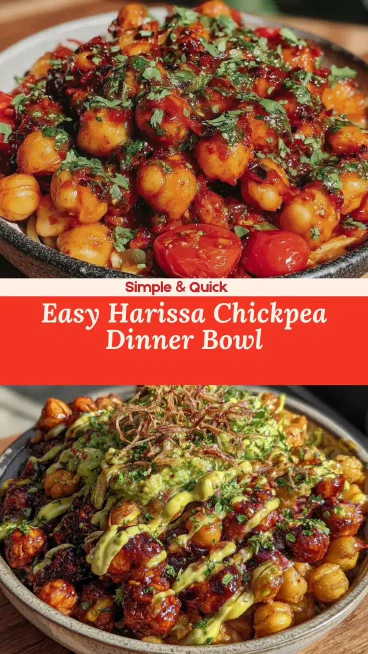 harissa chickpea dinner bowl recipe