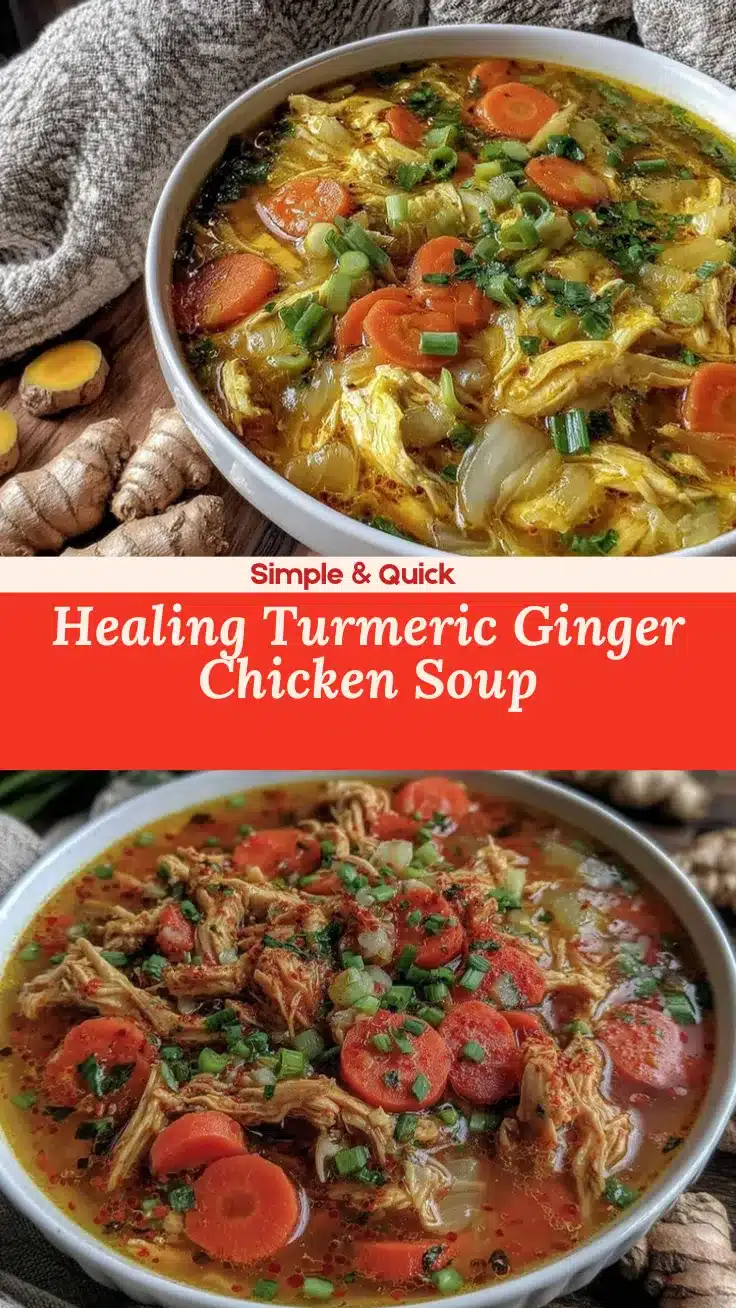 healing turmeric ginger chicken soup recipe