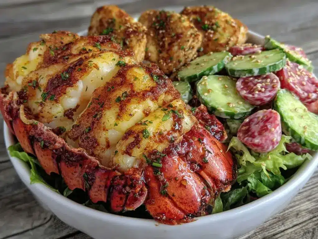 lemon-herb lobster tail bowl - featured image