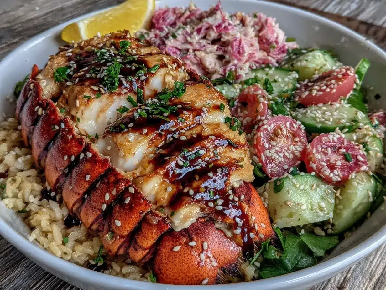 lemon-herb lobster tail bowl preparation steps