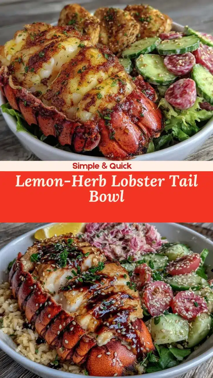 lemon-herb lobster tail bowl recipe