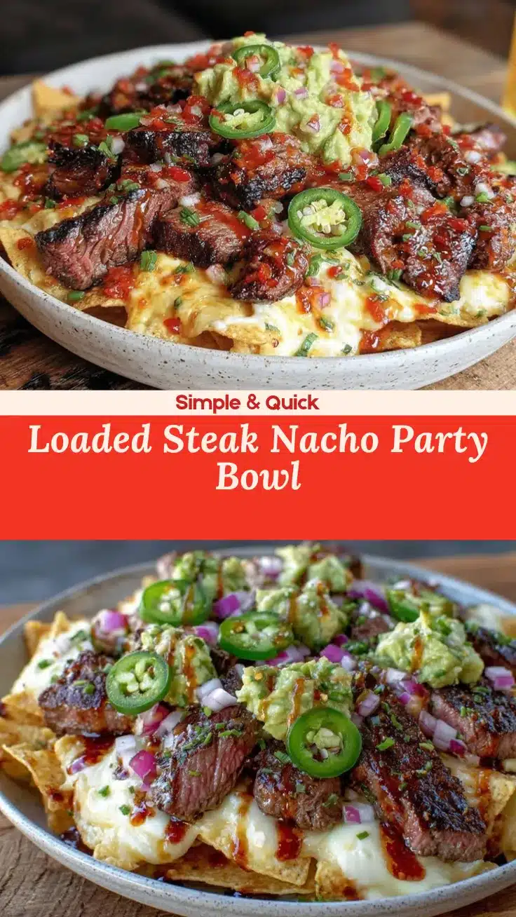 loaded steak nacho party bowl recipe