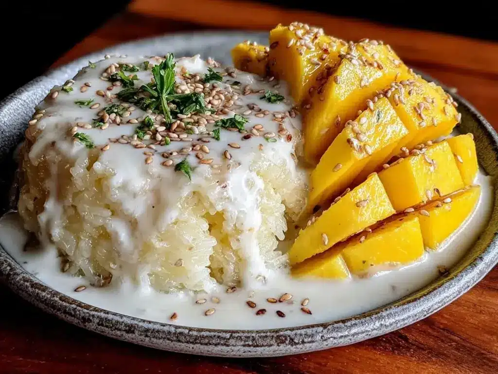 mango sticky rice recipe - featured image