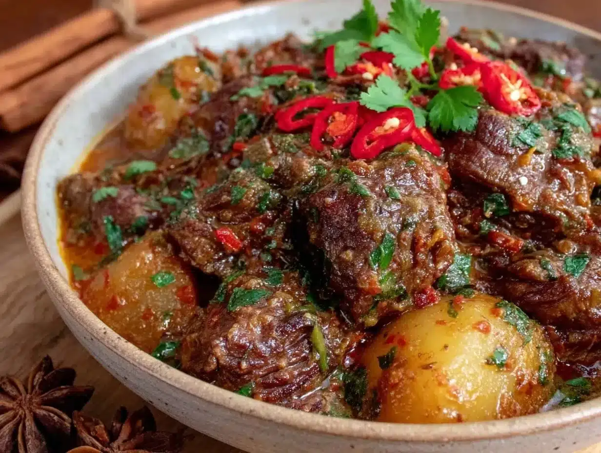 Massaman curry beef preparation steps
