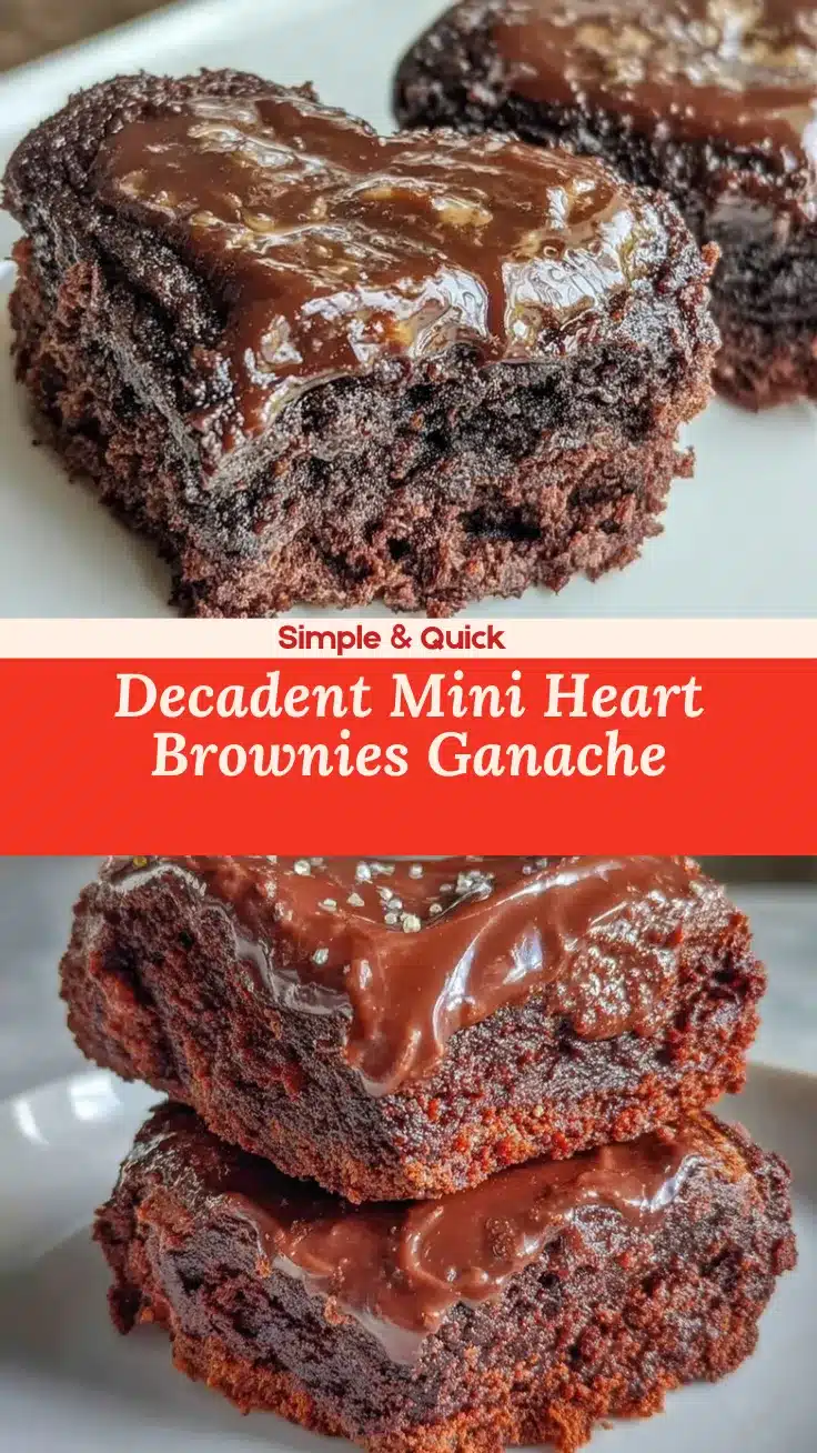 mini heart brownies with ganache recipe