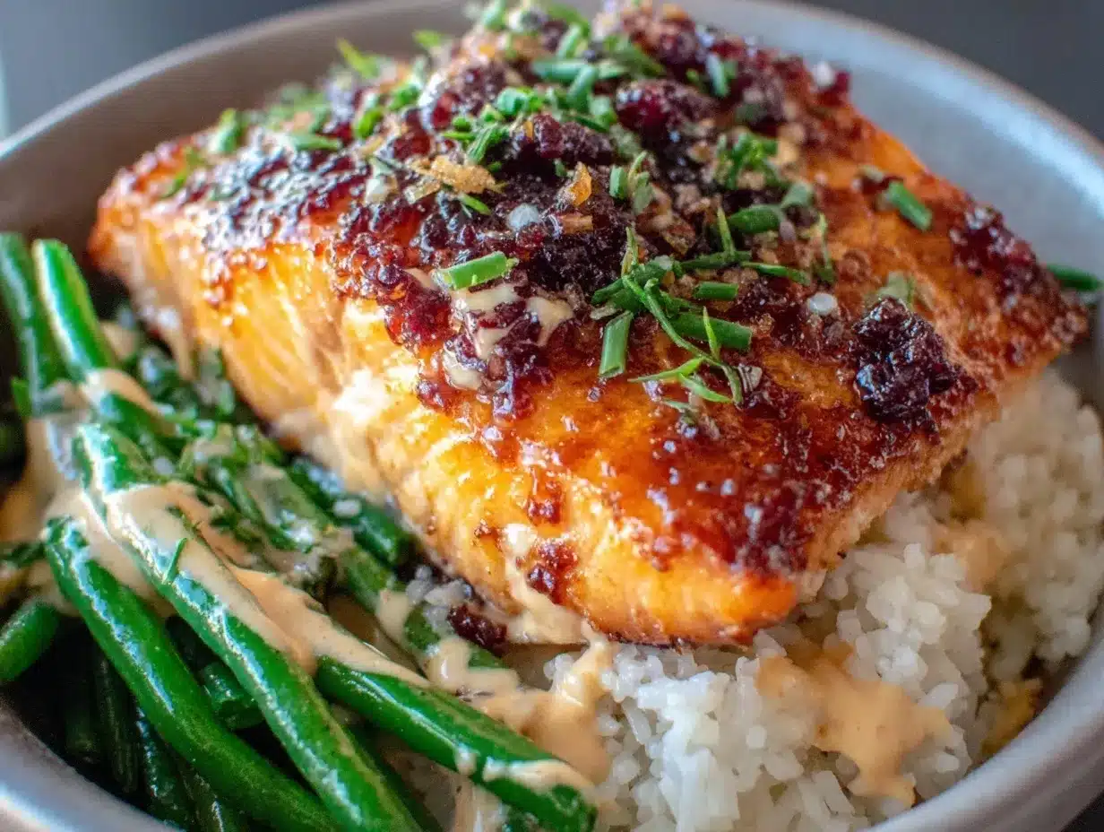 miso-glazed salmon dinner bowl preparation steps