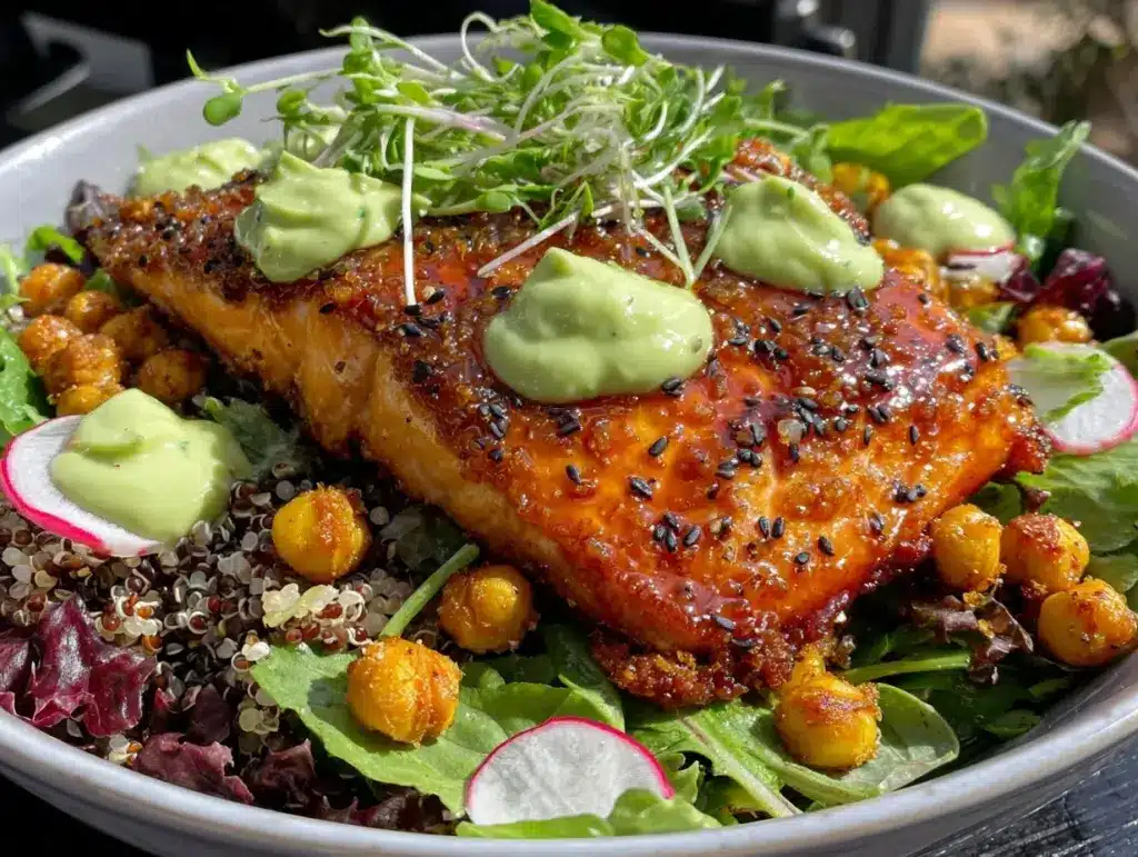 miso-glazed salmon nourish bowl - featured image