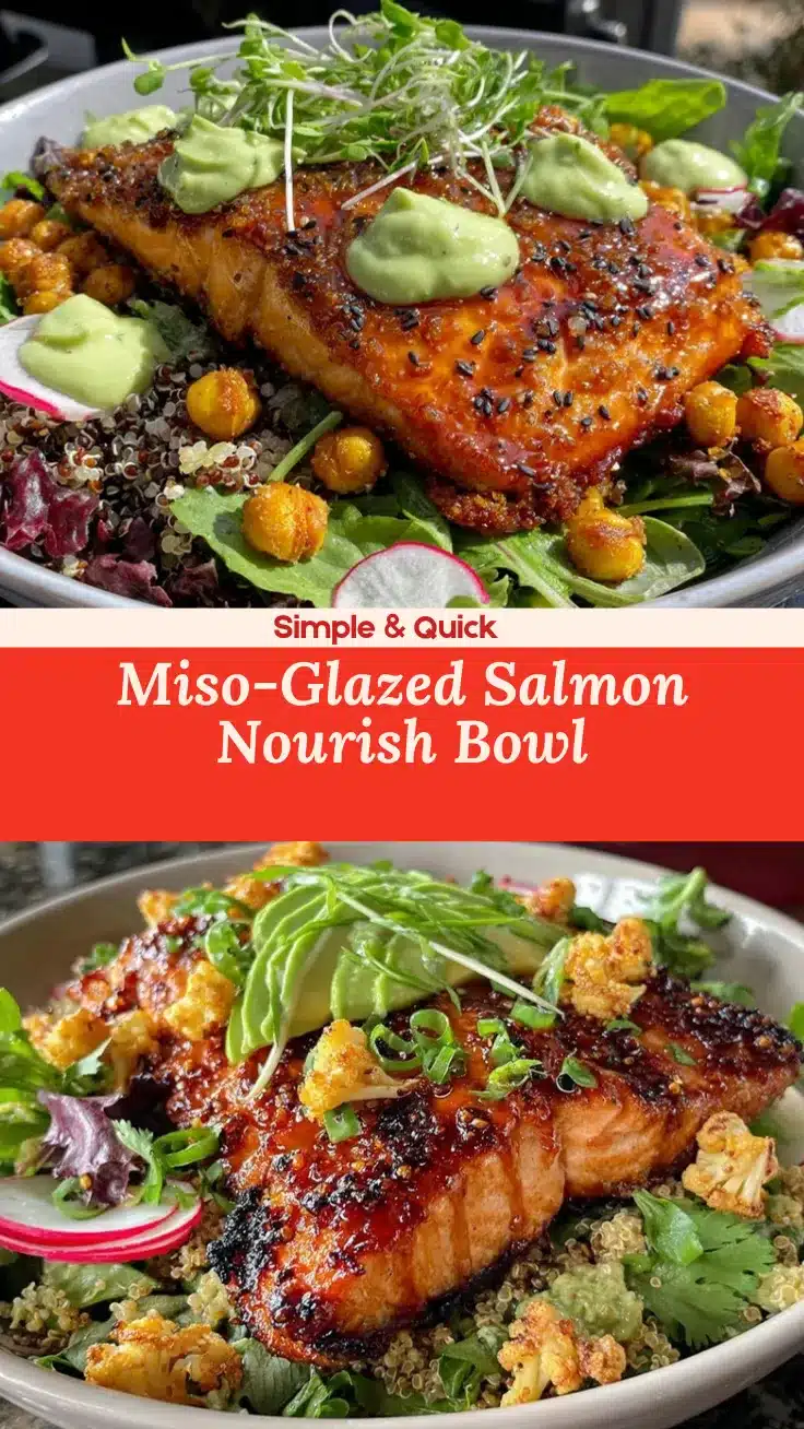 miso-glazed salmon nourish bowl recipe