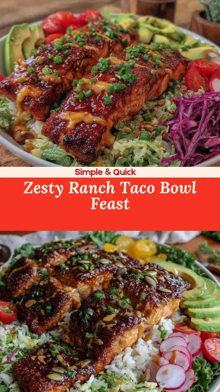 miso-glazed salmon ranch taco bowl recipe