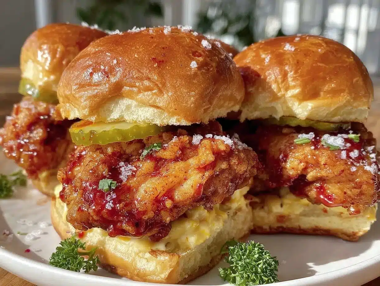Nashville hot chicken sliders preparation steps