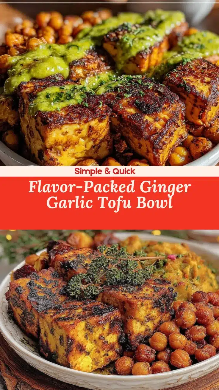 New Years Day Dinner Bowl with Ginger Garlic Tofu recipe