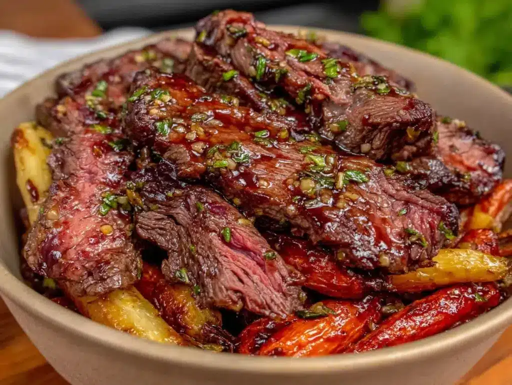 new years eve steak bowl - featured image
