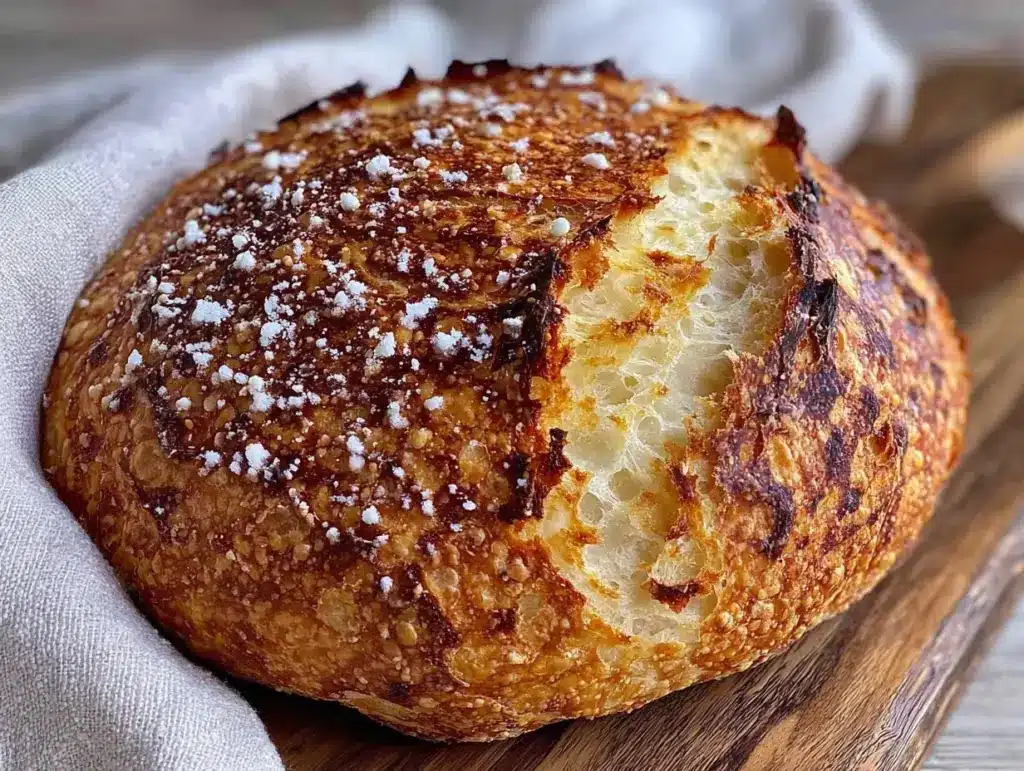 no-knead sourdough bread recipe - featured image
