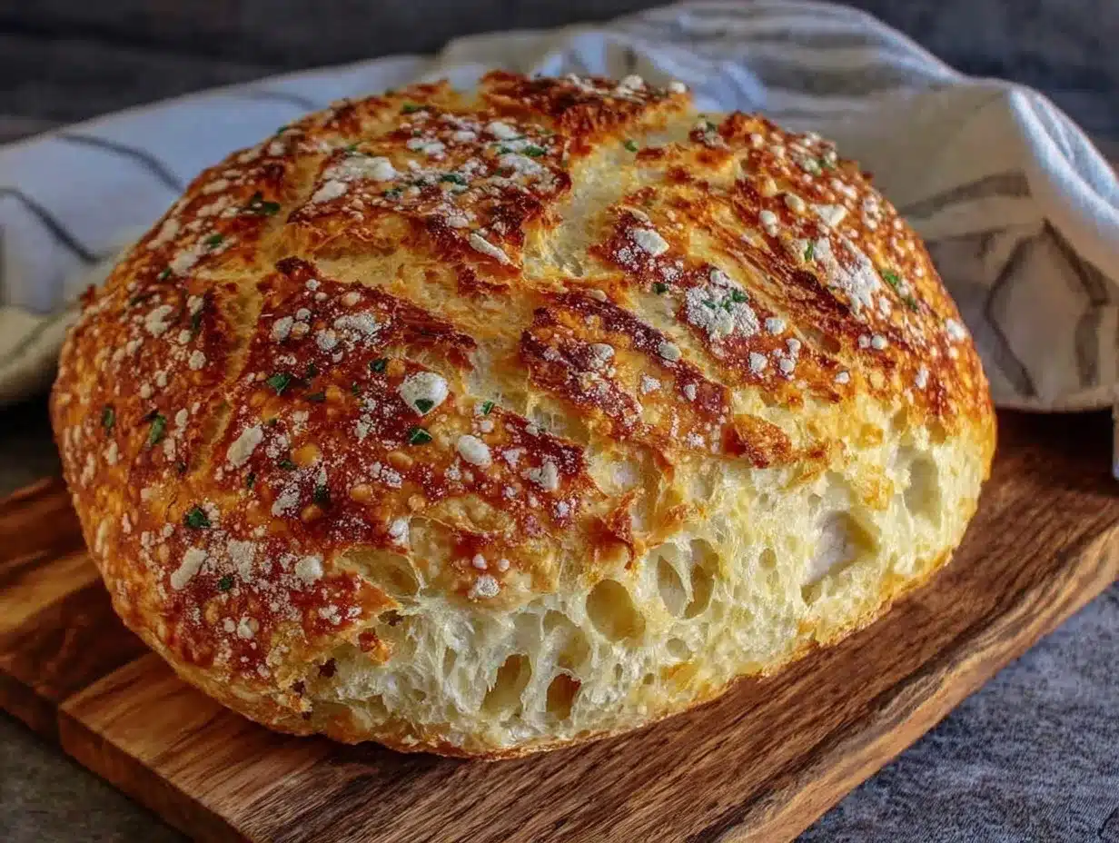 no-knead sourdough bread recipe preparation steps