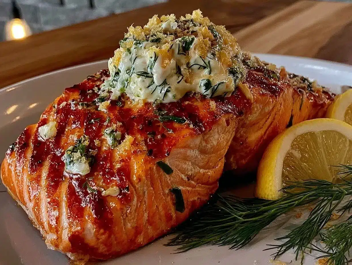Norwegian salmon recipe with creamy dill sauce preparation steps