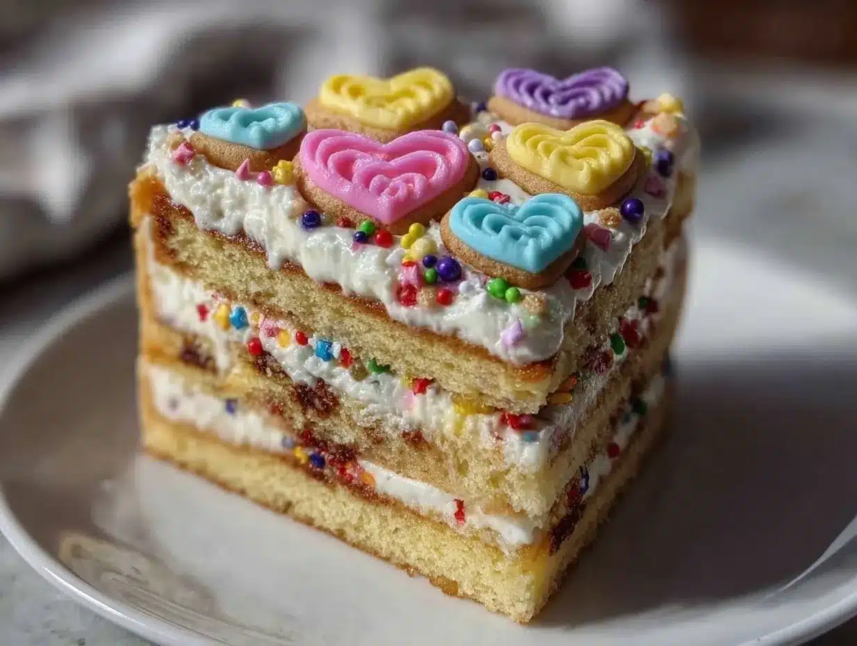 nostalgic 90s conversation heart cake recipe preparation steps