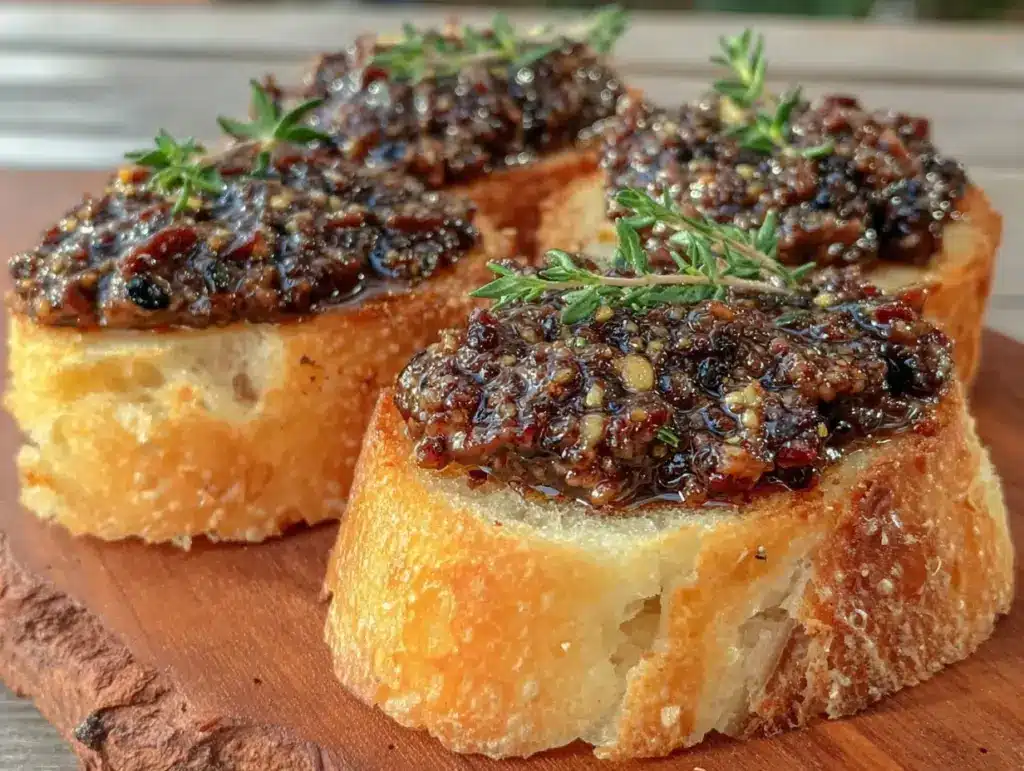olive tapenade crostini - featured image