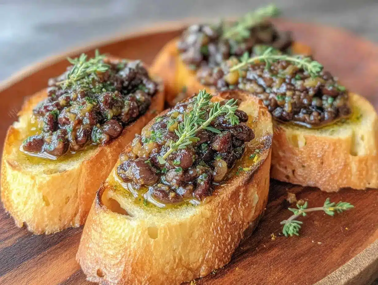 olive tapenade crostini preparation steps