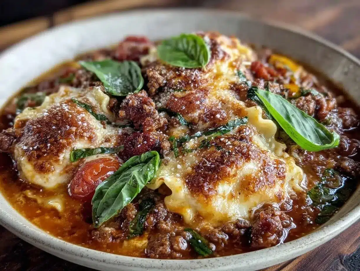 one pot lasagna soup preparation steps
