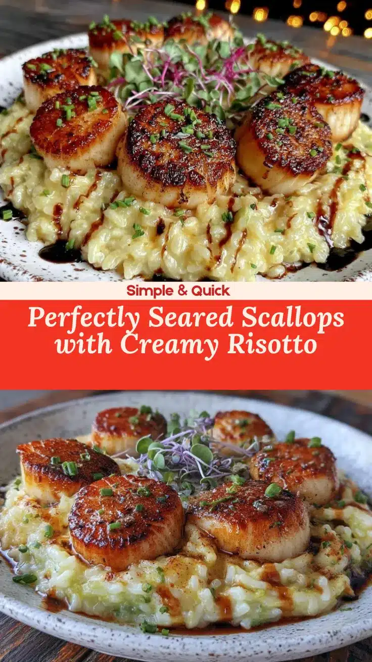pan seared scallops with creamy risotto recipe