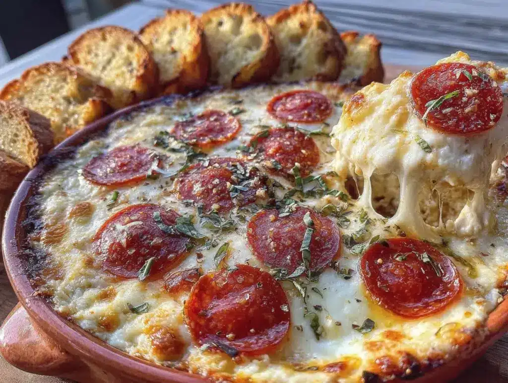 pepperoni pizza dip - featured image