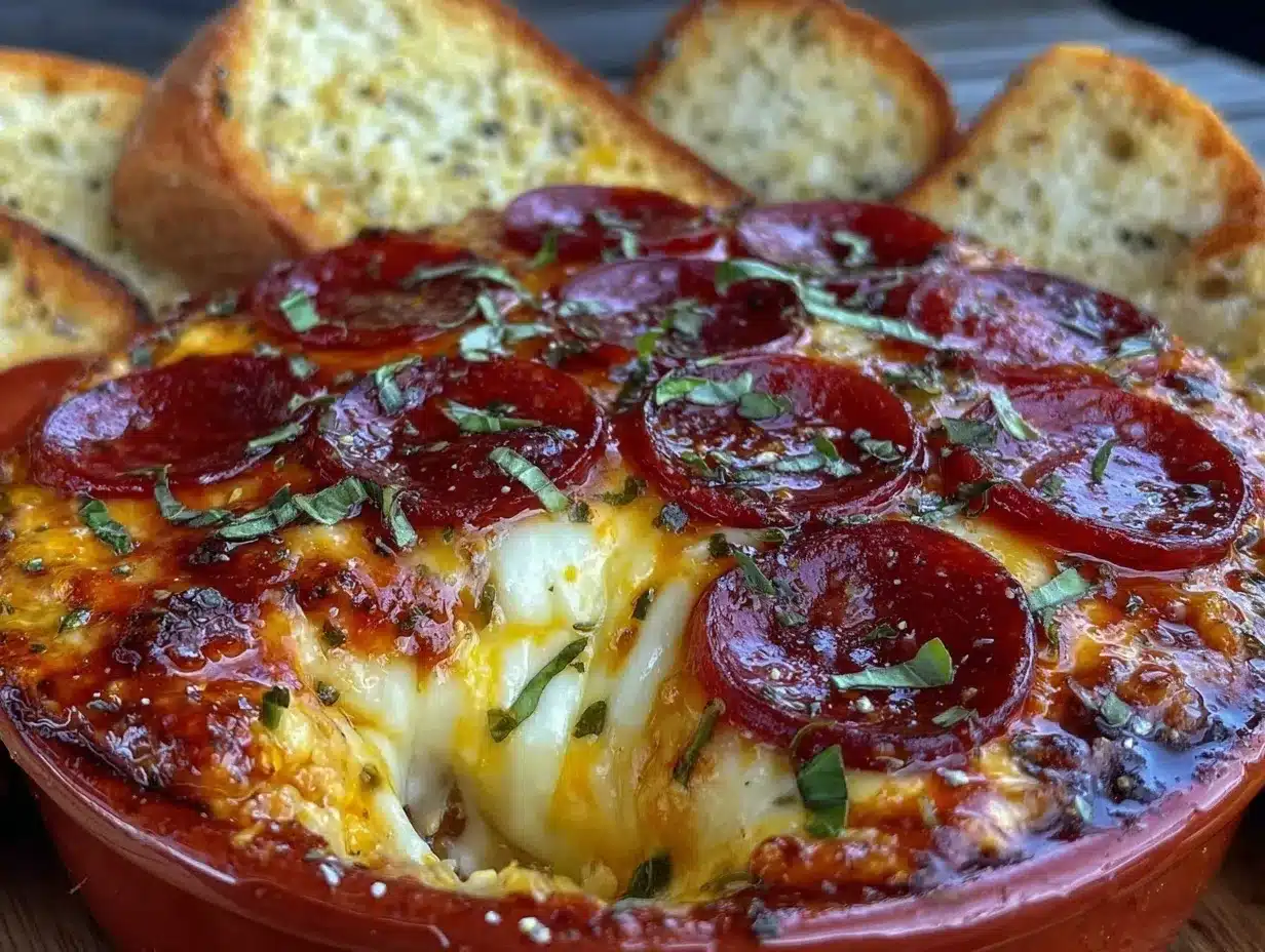 pepperoni pizza dip preparation steps