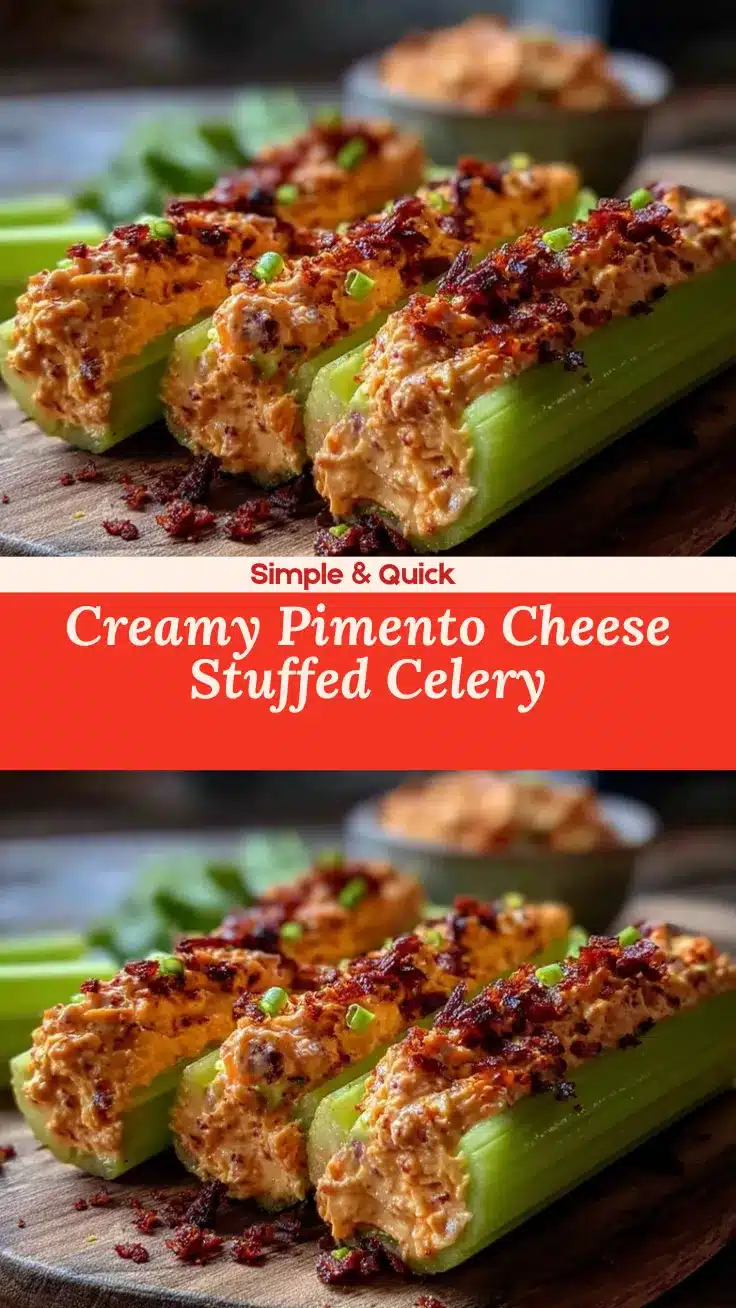 pimento cheese stuffed celery snack recipe
