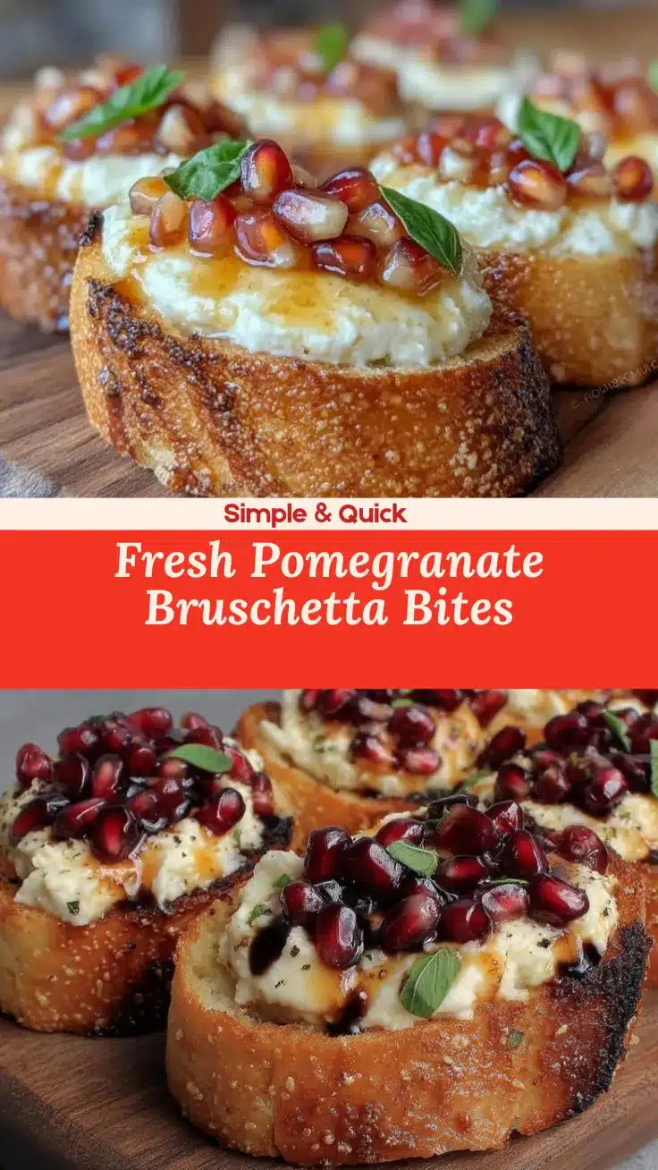 pomegranate bruschetta bites recipe