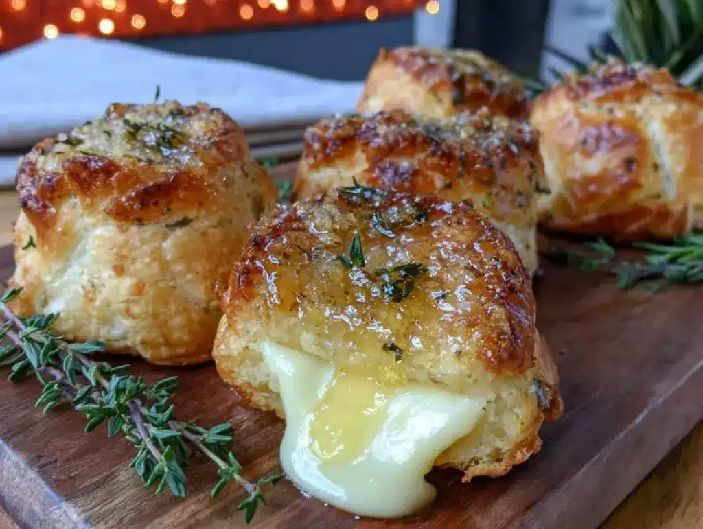 puff pastry wrapped brie with honey - featured image
