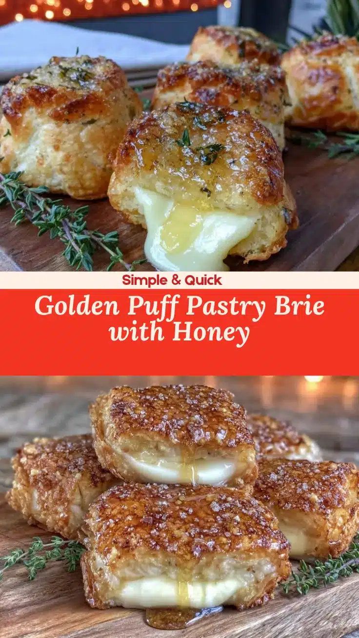 puff pastry wrapped brie with honey recipe