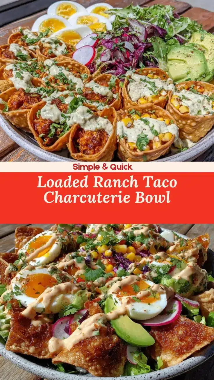 ranch taco charcuterie bowl recipe