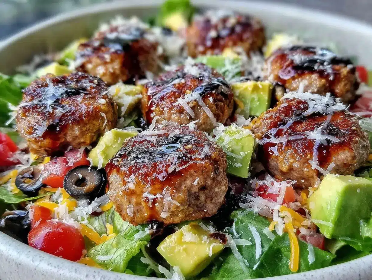 ranch taco party bowl with turkey meatballs preparation steps