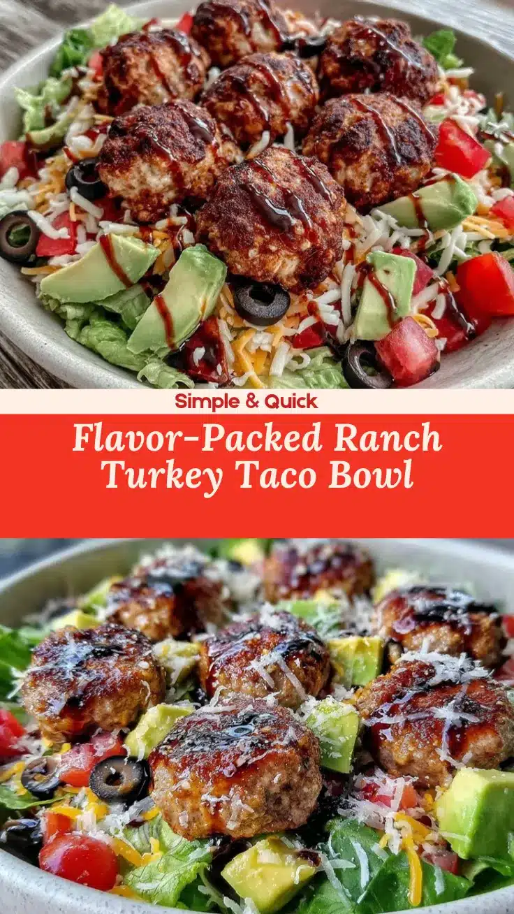 ranch taco party bowl with turkey meatballs recipe