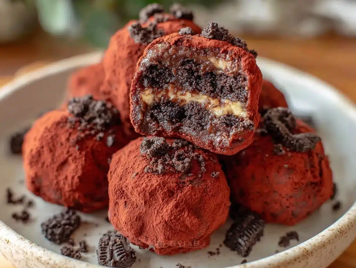 red velvet oreo truffles preparation steps