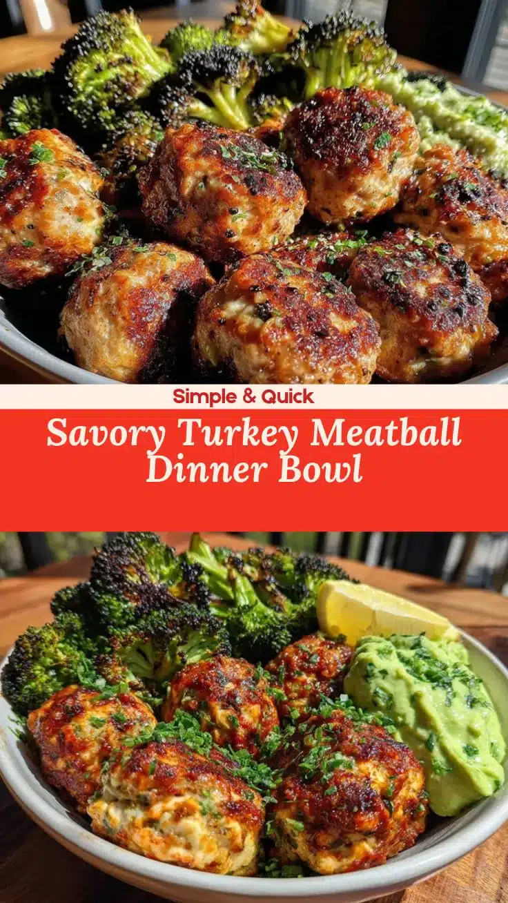 savory turkey meatball dinner bowl recipe