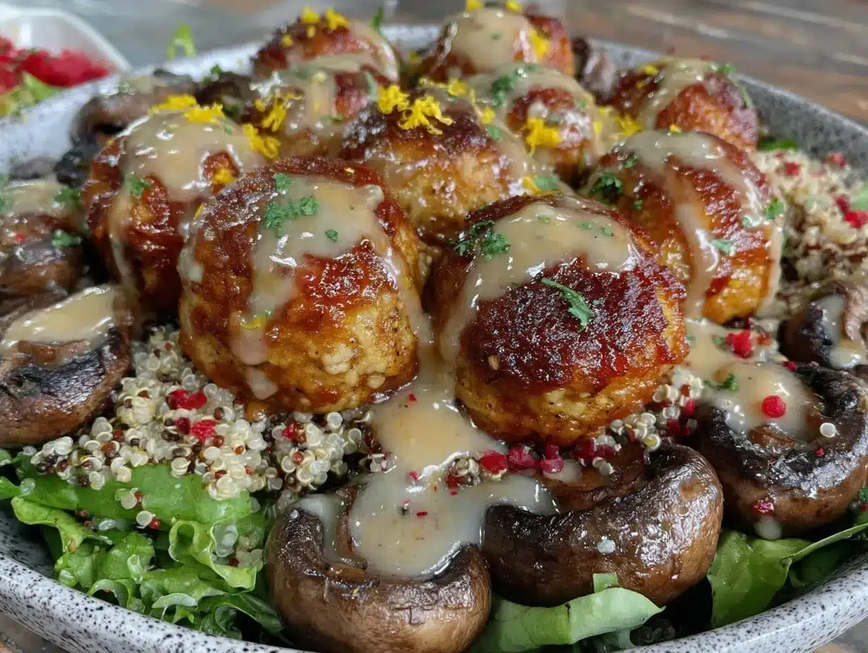 savory turkey meatball nourish bowl preparation steps
