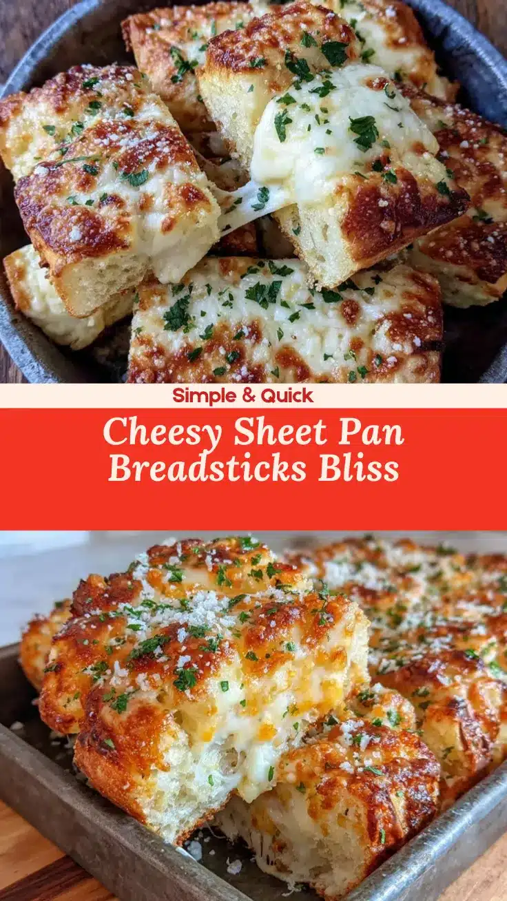 sheet pan cheesy bread sticks recipe
