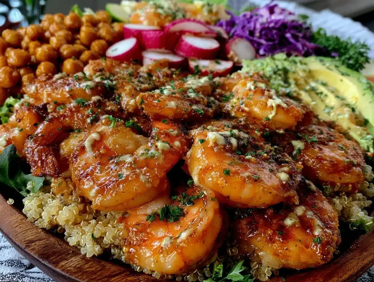 shrimp scampi nourish bowl preparation steps