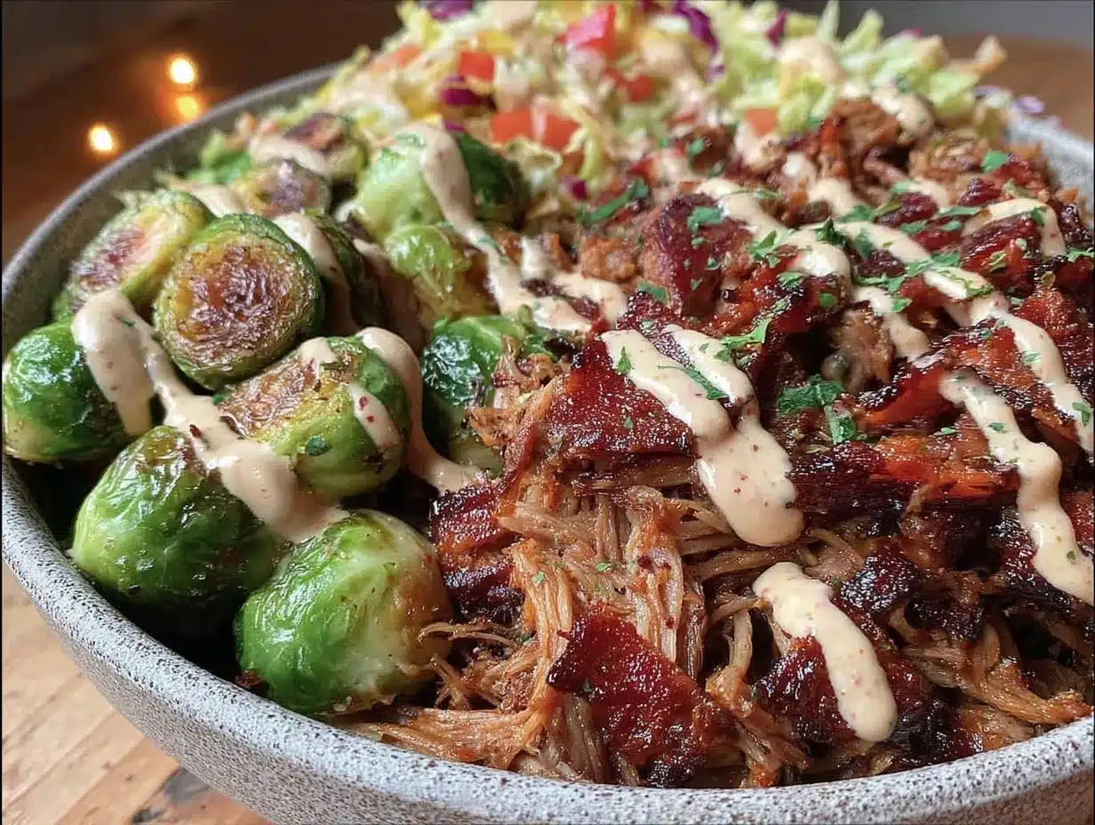 slow-cooker pulled pork bowl preparation steps