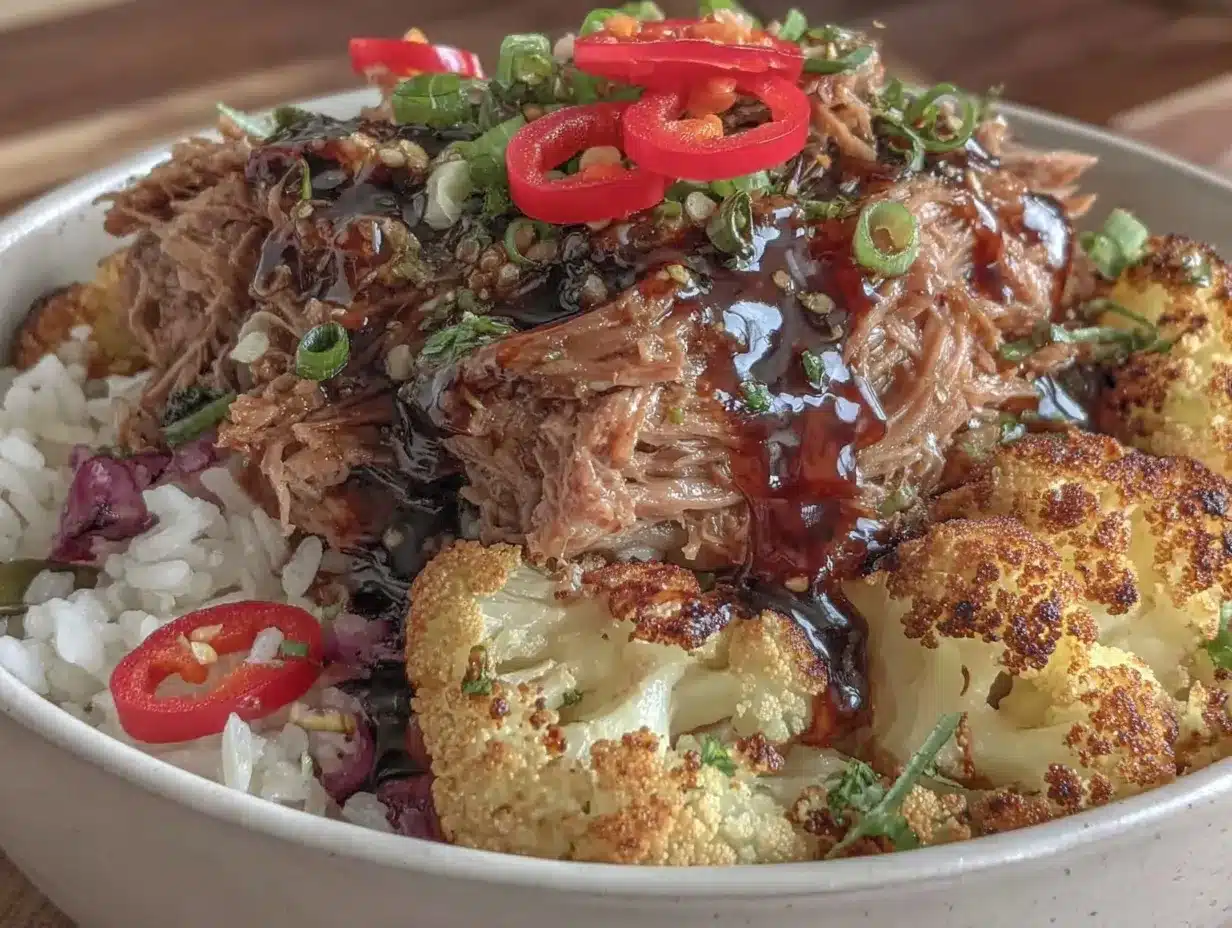 slow cooker pulled pork bowl preparation steps