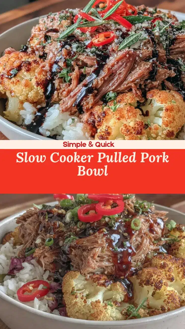 slow cooker pulled pork bowl recipe