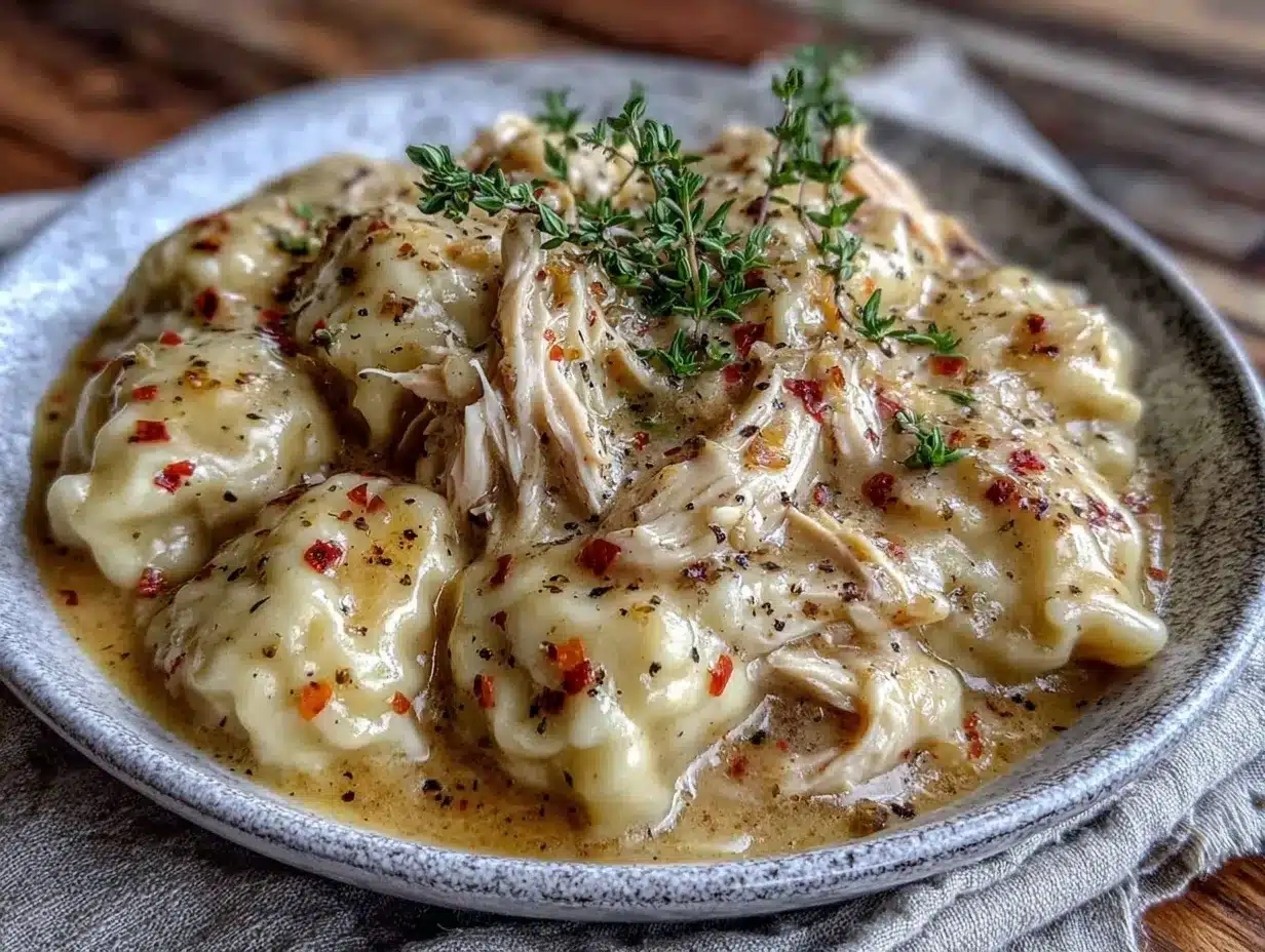 Southern chicken and dumplings preparation steps