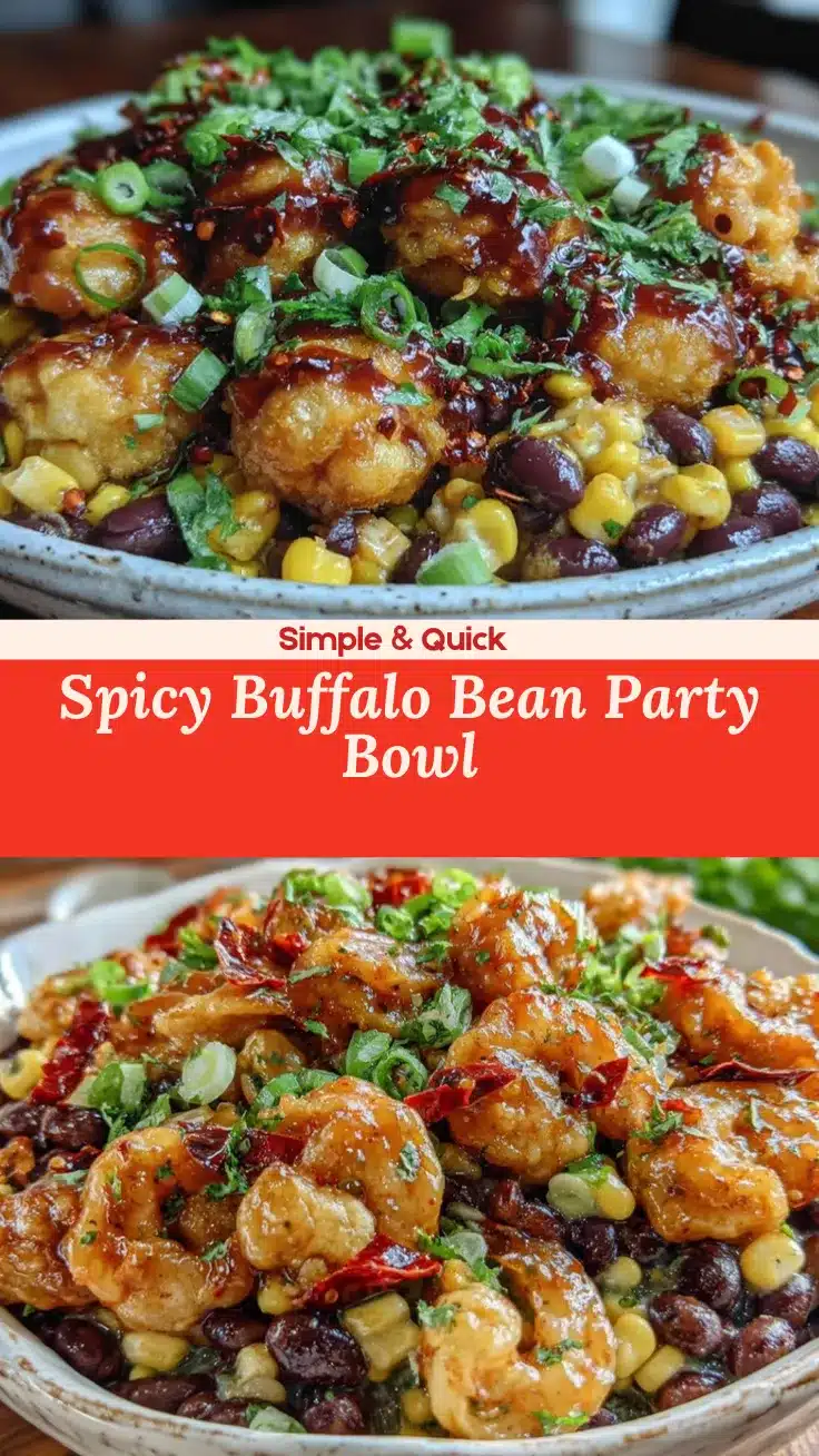 spicy buffalo bean party bowl recipe