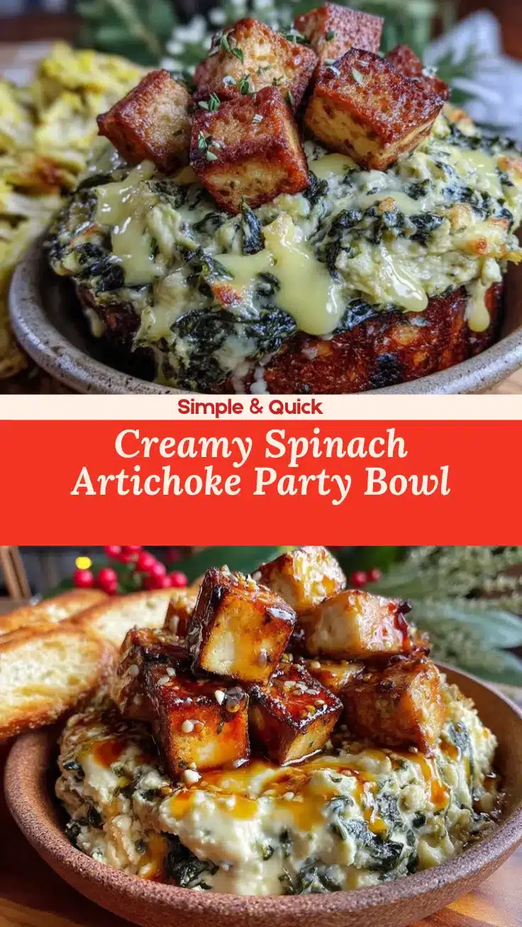 spinach-artichoke party bowl recipe